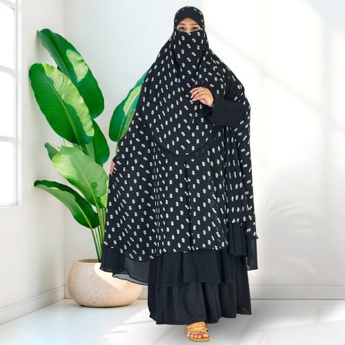 ➽ 𝐏𝐫𝐨𝐝𝐮𝐜𝐭 𝐃𝐞𝐭𝐚𝐢𝐥𝐬: 1. Code: HAYA 2. Category: Khimar 3. Fabrication: Premium Soft Georgette 3. Brand: FEHA’S | Since 2010 4. Work: Double Layer Semi Length 5. Color: Multi Color 6. 100% Original Products 7. Care: Washable 8. Type: Regular ➽ 𝐀𝐯𝐚𝐢𝐥𝐚𝐛𝐥𝐞 𝐬𝐢𝐳𝐞𝐬: Semi Length (56inch from Head) ➽ Please Call 01745-383-008 To Get Best Service from us. ➽ 𝐒𝐡𝐨𝐰𝐫𝐨𝐨𝐦 𝐀𝐝𝐝𝐫𝐞𝐬𝐬: House: 14, Road: 1/A, Block: B, Nobodoy Housing, Mohammadpur, Dhaka ➽ 𝐒𝐩𝐞𝐜𝐢𝐚𝐥 𝐍𝐨𝐭𝐞 𝐀𝐛𝐨𝐮𝐭 𝐂𝐨𝐥𝐨𝐫: The product images shown may differ from the actual product due to reproduction limitations of the photograph and limitations of viewing photos at different resolutions, hue, brightness, contrast, and other screen variations. ➽ 𝐏𝐫𝐨𝐝𝐮𝐜𝐭 𝐒𝐩𝐞𝐜𝐢𝐚𝐥𝐭𝐲: - Easy to wear - Comfortable Fabric ➽ 𝐎𝐫𝐝𝐞𝐫 𝐏𝐫𝐨𝐜𝐞𝐝𝐮𝐫𝐞: To place order please inbox us the following information below: - Product screenshot or code - Name - Details Address - Cell Number - Measurement (size) ➽ 𝐏𝐚𝐲𝐦𝐞𝐧𝐭 𝐏𝐨𝐥𝐢𝐜𝐲: 1. Cash On Delivery For Dhaka City; 2. Outside Dhaka Clients Have to 500 Taka Advance. Due Amount will be made cash on delivery. ➽ 𝐃𝐞𝐥𝐢𝐯𝐞𝐫𝐲 𝐂𝐡𝐚𝐫𝐠𝐞: 1. Inside Dhaka (Metro Politon Area) : 80Taka 2. Whole Bangladesh – 150 Taka ➽ 𝐃𝐞𝐥𝐢𝐯𝐞𝐫𝐲 𝐓𝐢𝐦𝐞: 1. Inside Dhaka: We Deliver within 72 Hours 2. Whole Bangladesh: 4-5 Days ➽ 𝐑𝐞𝐭𝐮𝐫𝐧 & 𝐑𝐞𝐩𝐥𝐚𝐜𝐞𝐦𝐞𝐧𝐭 𝐏𝐨𝐥𝐢𝐜𝐲: 1. We Don't have any RETURN POLICY. 2. 03 Days Replacement Guaranty For: (a) Defected Product (b) If we Deliver wrong size (c) If we deliver wrong Product (d) Quality Fault