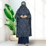 HEEBA-010 Premium Lilen Khimar Skirt Set